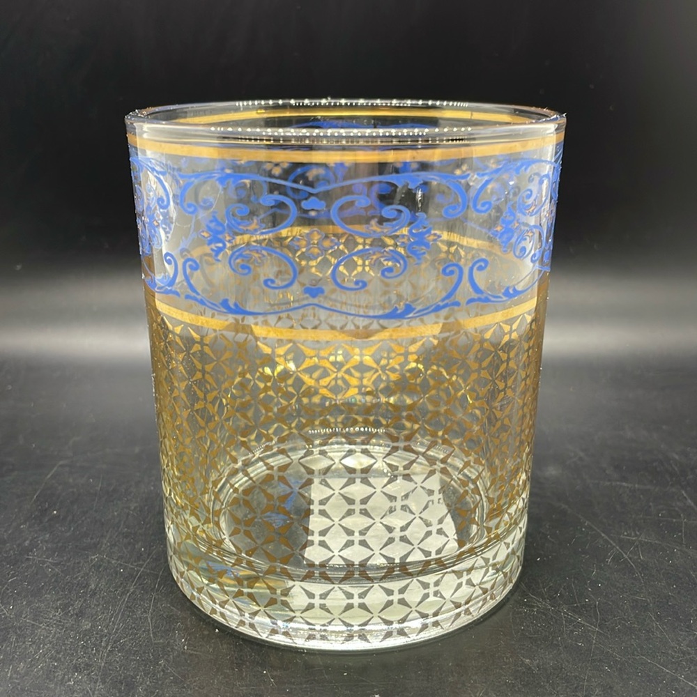 NWT Patina Vie Beauty and the Beast Inspired Blue & Gold Tumbler